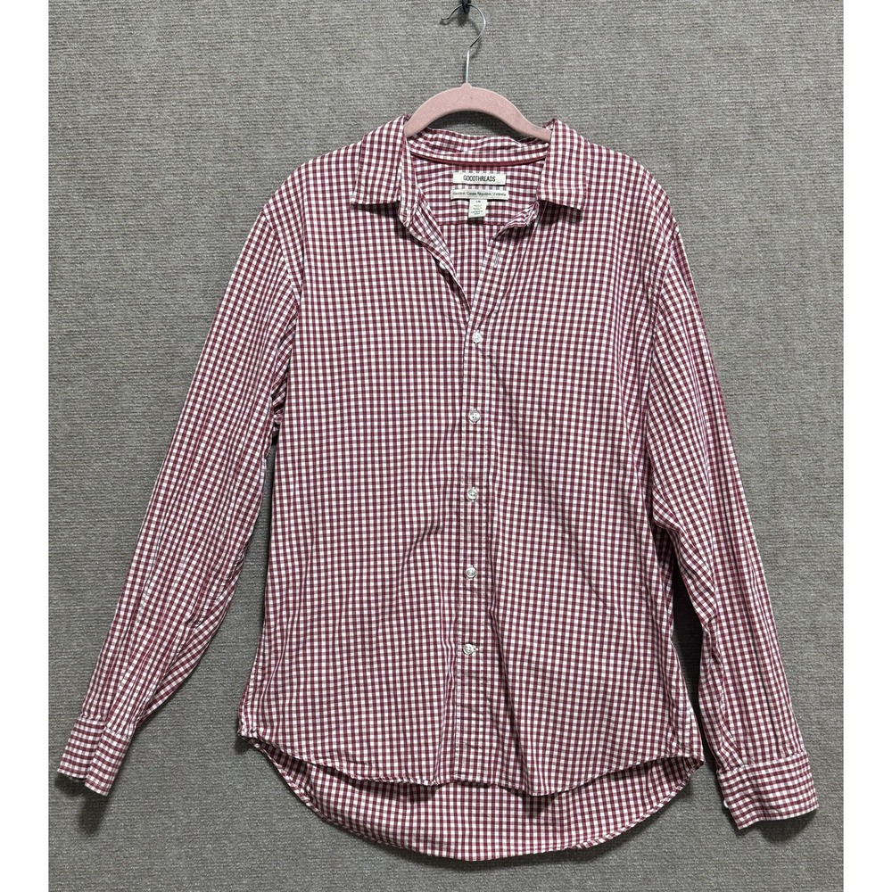 Goodthreads Shirt Mens Large Gingham Plaid Button Down Long Sleeve Casual